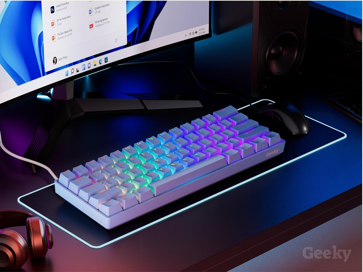 Geeky GK61 SE lubricated stabilizers reduce rattle for smooth play
