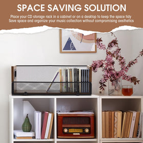 Geelin portable carrying handle aids easy relocation of the CD rack