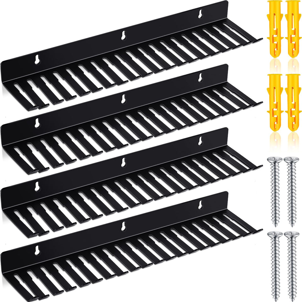 Geetery front view of cable hanger showing 19 slots and neat organization benefit