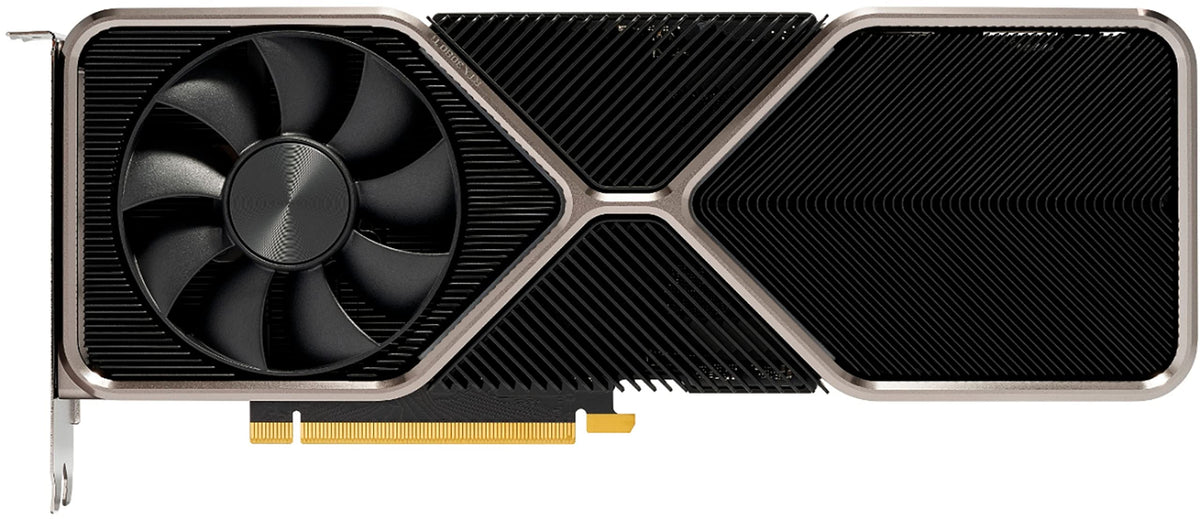 GeForce RTX 3080 Ti 12GB memory closeup highlighting GDDR6X modules.