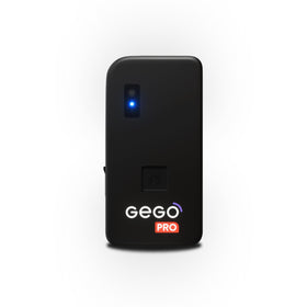 GEGO PRO front view showing compact tracker and clear branding for quick identification
