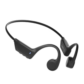 Gelecek open-ear headphones front view showing waterproof design for outdoor listening.