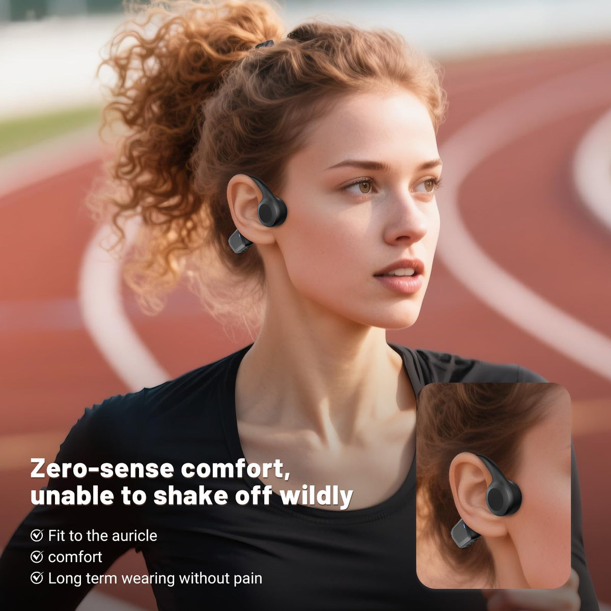 Gelecek open-ear headphones sweat resistance for intense workouts.