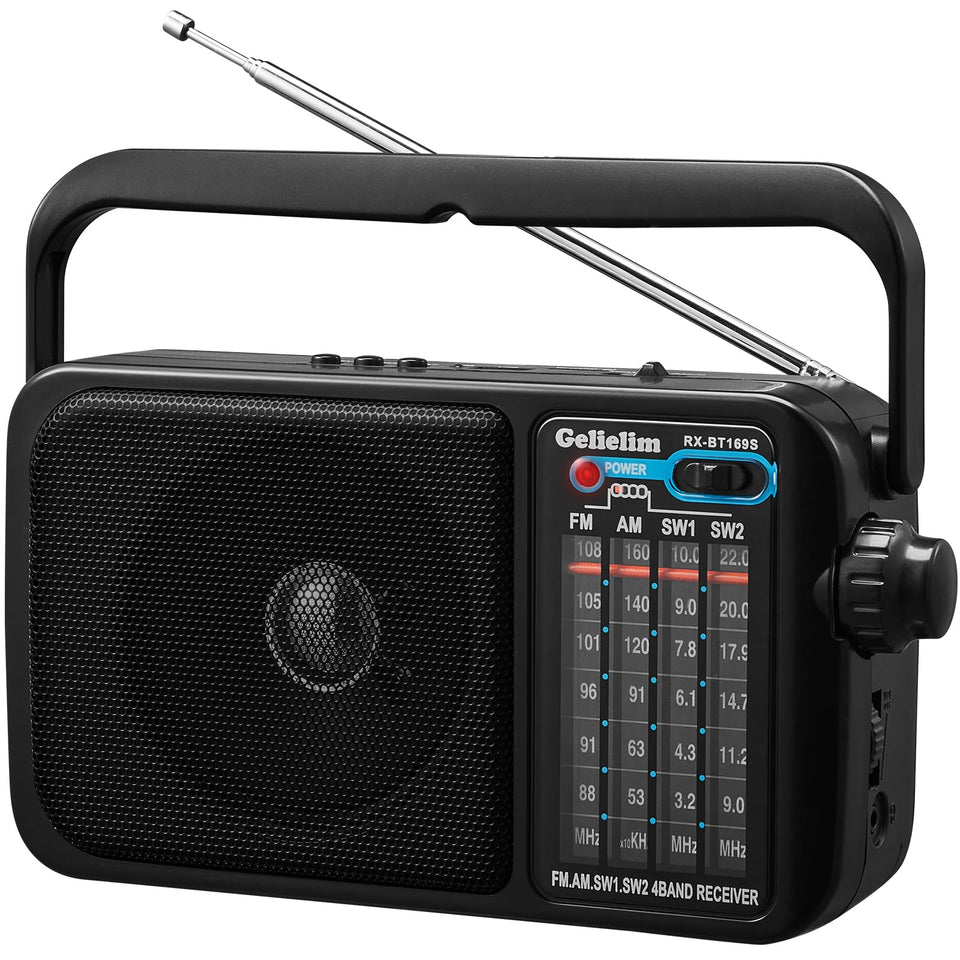 Gelielim AM FM radio with powerful antenna for reliable home listening.