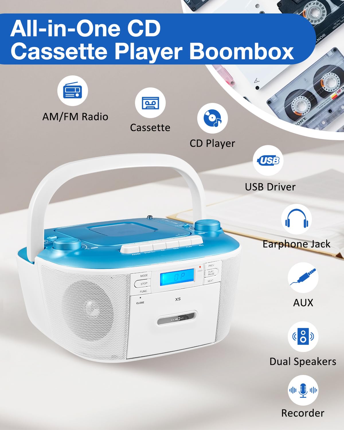 Gelielim open CD compartment displaying disc loading for quick access