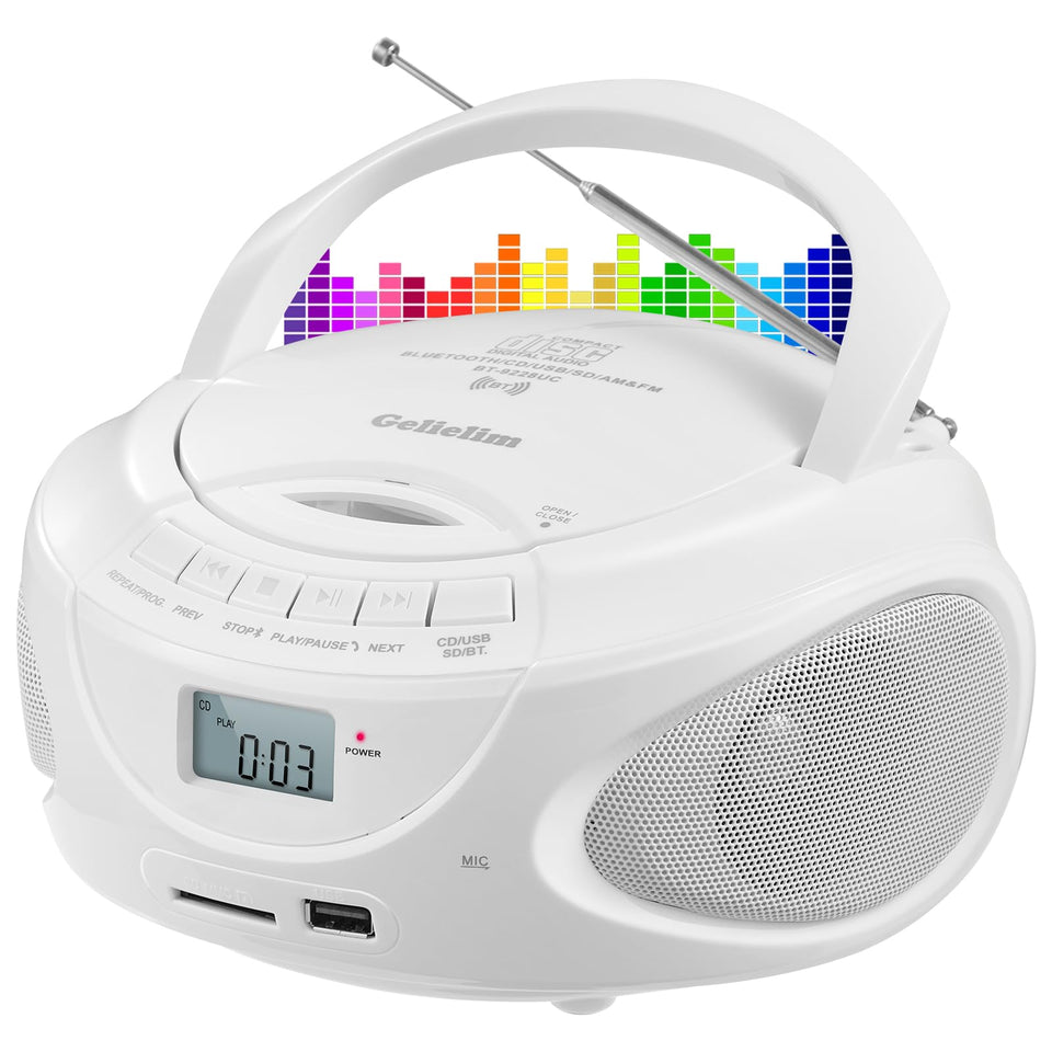 Gelielim front view showing speakers and Bluetooth for clear stereo sound
