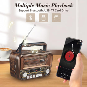 Gelielim portable radio knob controls simplify tuning for seniors