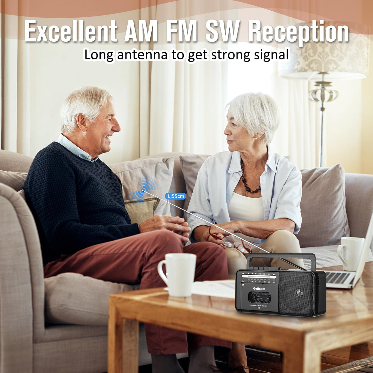 Gelielim speaker and casing texture showing powerful room-filling sound