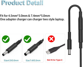 GELINTO 19.5V 3.34A output for Dell Inspiron laptops