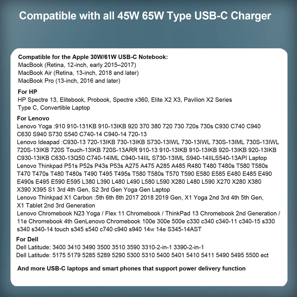 GELINTO charger plugged into a Dell laptop illustrating reliable charging
