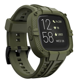 GELISHI Versa 2 case in army green offers secure protection during workouts.
