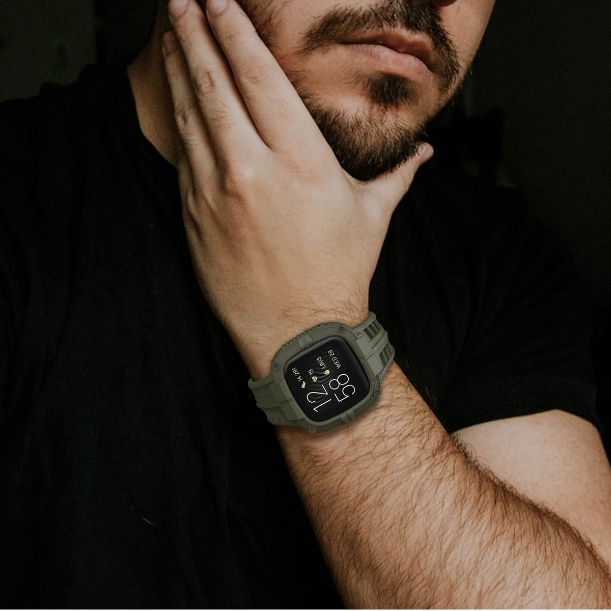 GELISHI raised bezel protection keeps the Versa 2 screen safe.