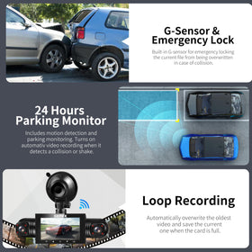 Gemek G‑sensor detects impacts and locks critical footage.