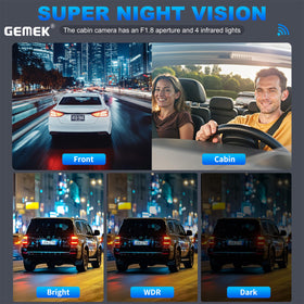 Gemek inside cabin view captures passengers and in-car events clearly.