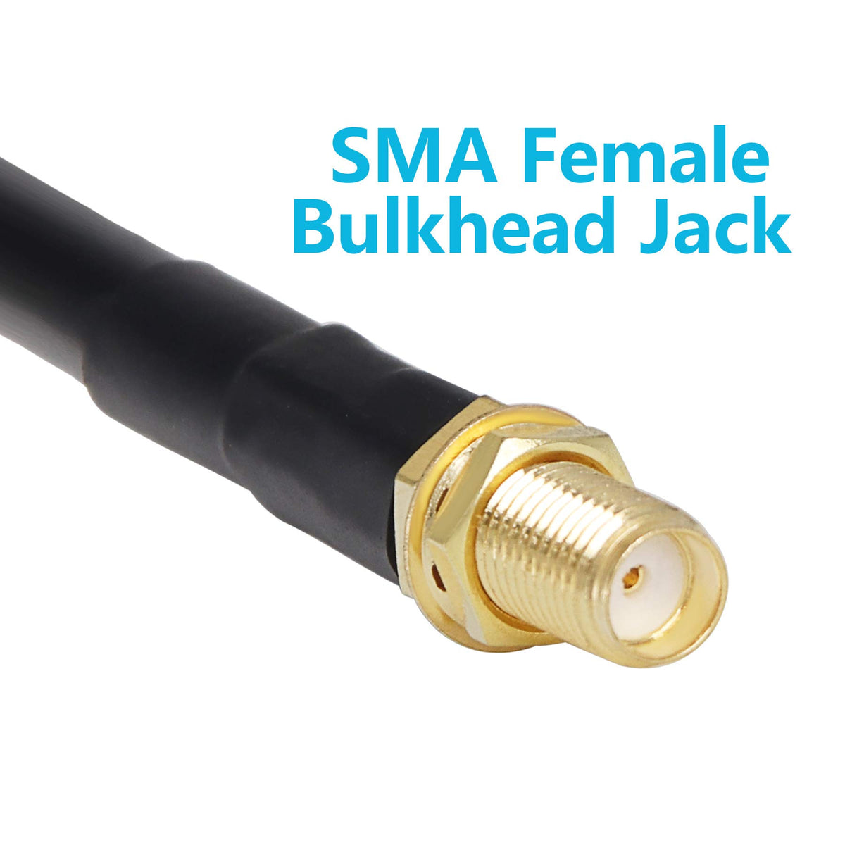 GEMEK 15ft cable double shield close-up highlighting low-loss construction