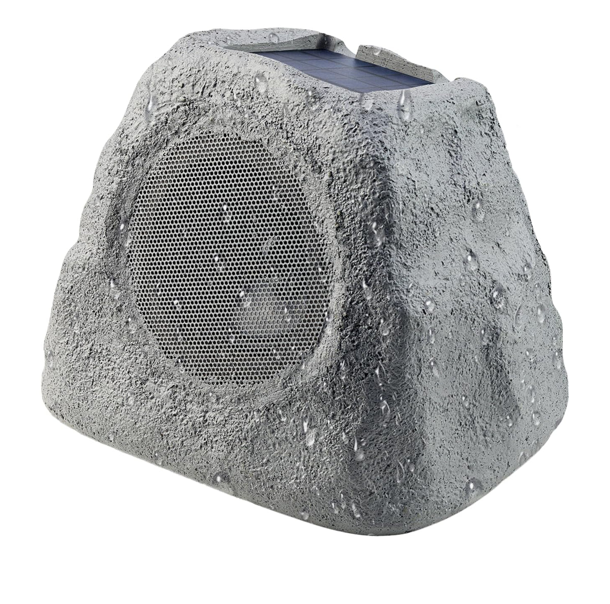 Gemini solar-powered Bluetooth rock speakers blend with outdoor décor for sun-driven music