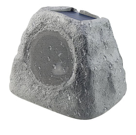Gemini solar-powered Bluetooth rock speakers blend with outdoor décor for sun-driven music