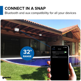Patio-ready Gemini Sound design ideal for outdoor entertaining