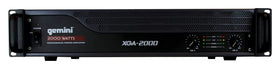 Gemini XGA-2000 rackmount-ready amplifier installed in a DJ rig