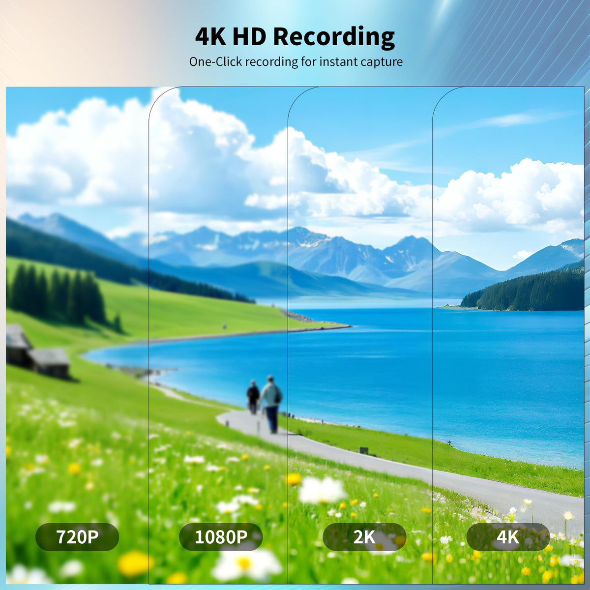 Generic 4K body camera with magnetic clip for hands-free mounting.