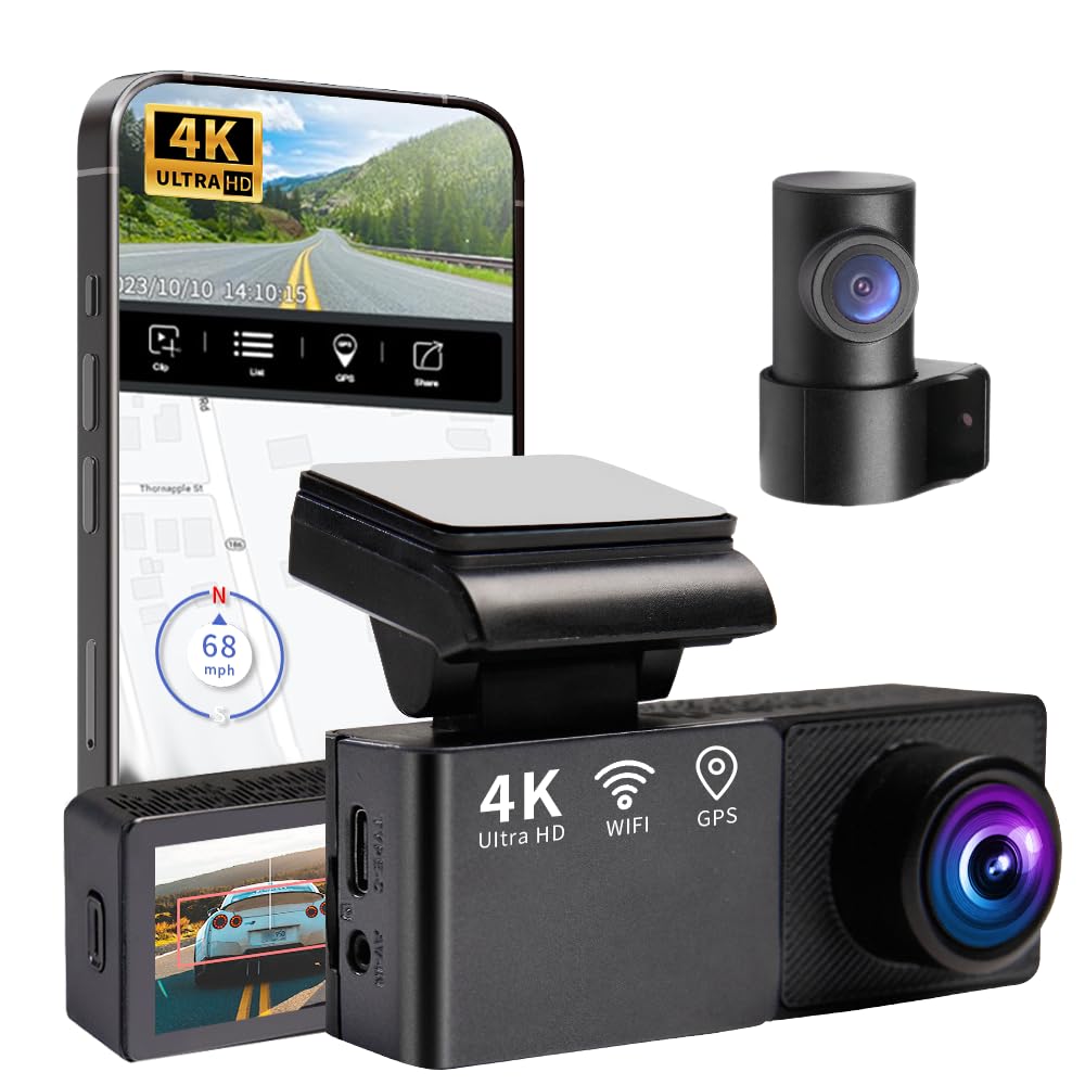 Generic front camera angled view showing crisp lens and clear road capture benefit