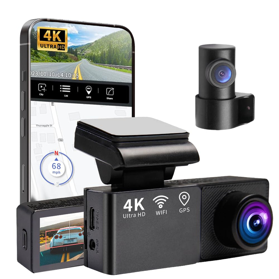 Generic front camera angled view showing crisp lens and clear road capture benefit