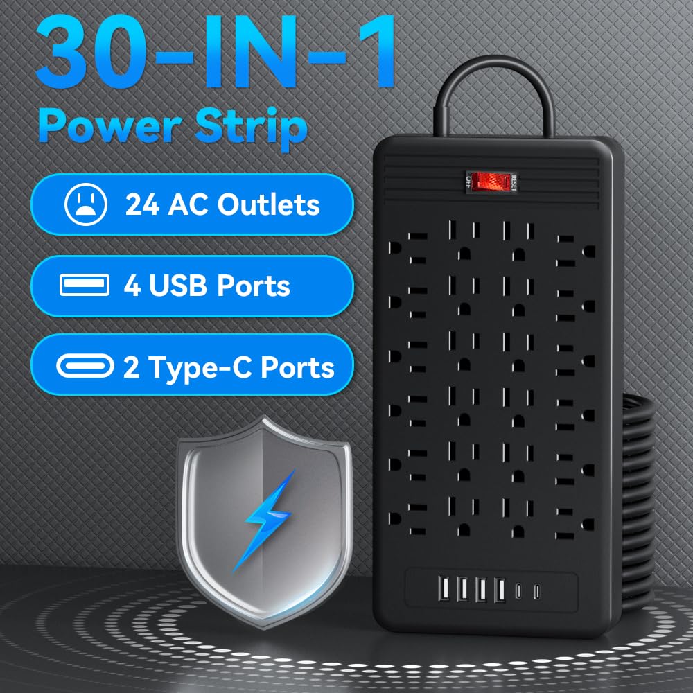 Generic 5-foot extension cord powering flexible placement of the strip