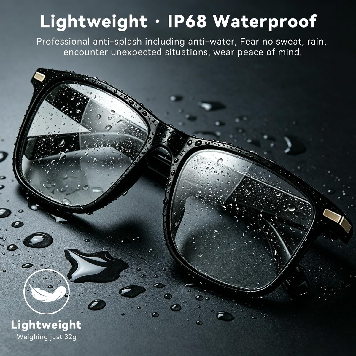 Generic AI Smart Glasses lightweight 32g design for all-day comfort