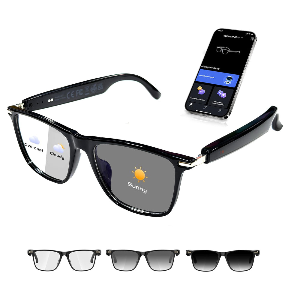 Generic AI Smart Glasses Translation Screen for real-time multilingual communication.