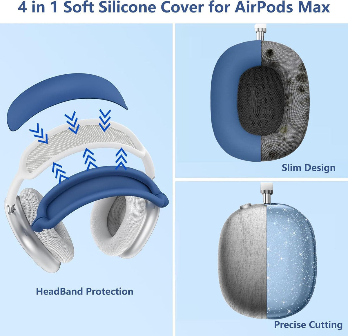 Generic AirPods Max 360 protection bling star shields against bumps