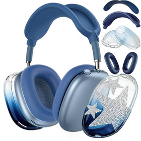Generic AirPods Max 4-in-1 case cover with bling stars for stylish protection.