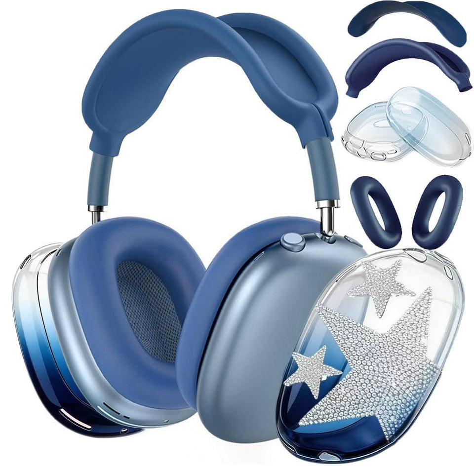 Generic AirPods Max 4-in-1 case cover with bling stars for stylish protection.