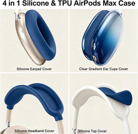 Generic AirPods Max 360° protection with silicone TPU and bling stars design.