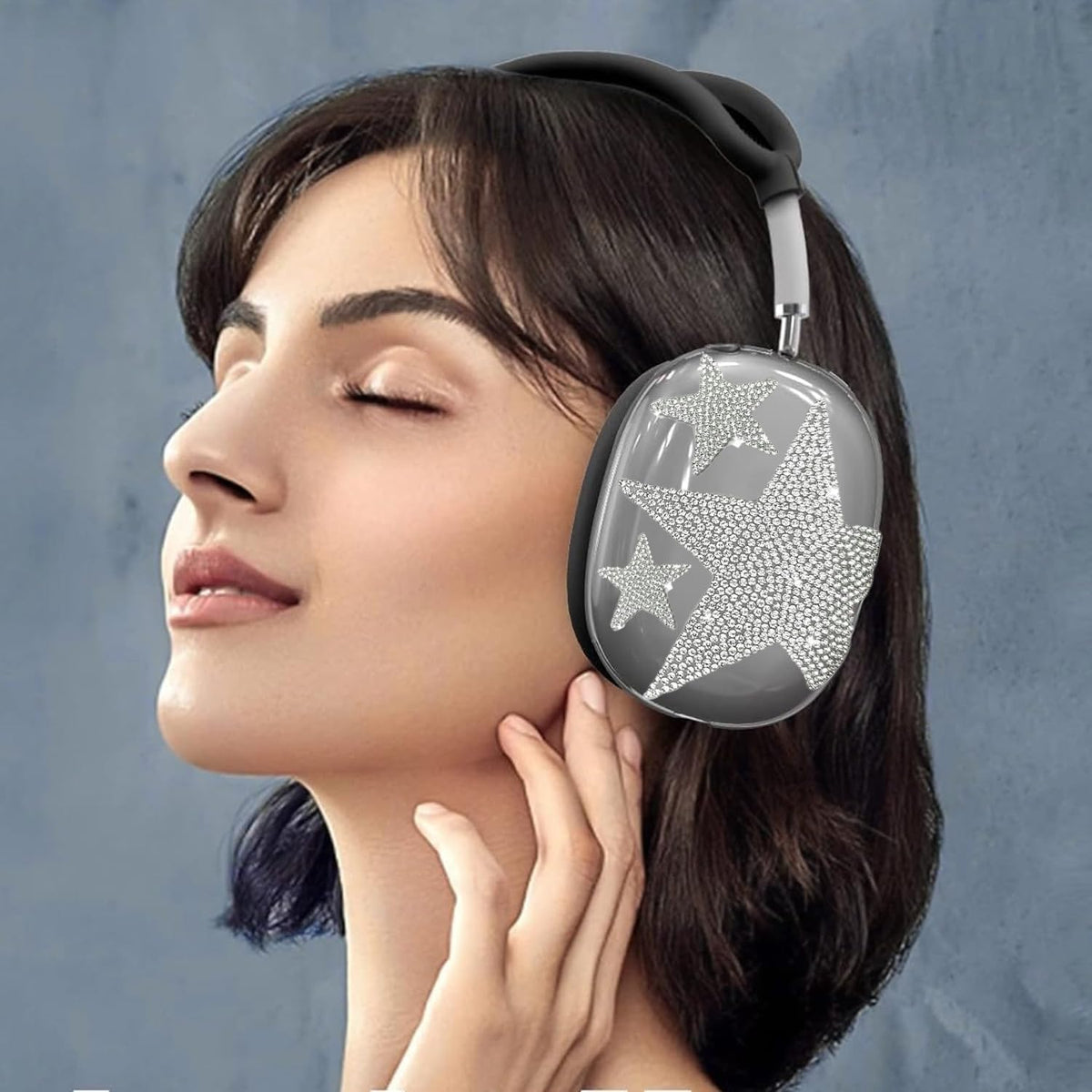 Generic brand AirPods Max label and cutout alignment showing precise openings and usability benefit