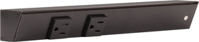 Generic APT angled power strip installed with 12in right orientation for easy access