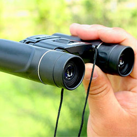 Generic binoculars offering a wide viewing angle for outdoor scenery.