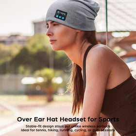 Generic beanie removable speaker module detail showing washable convenience