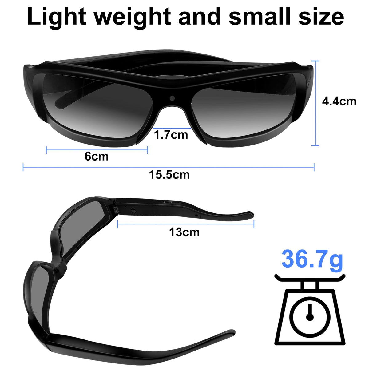 Generic Camera Glasses fishing setup records scenic moments with minimal setup