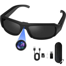 Generic Camera Glasses front view capture hands-free 1080p video while commuting