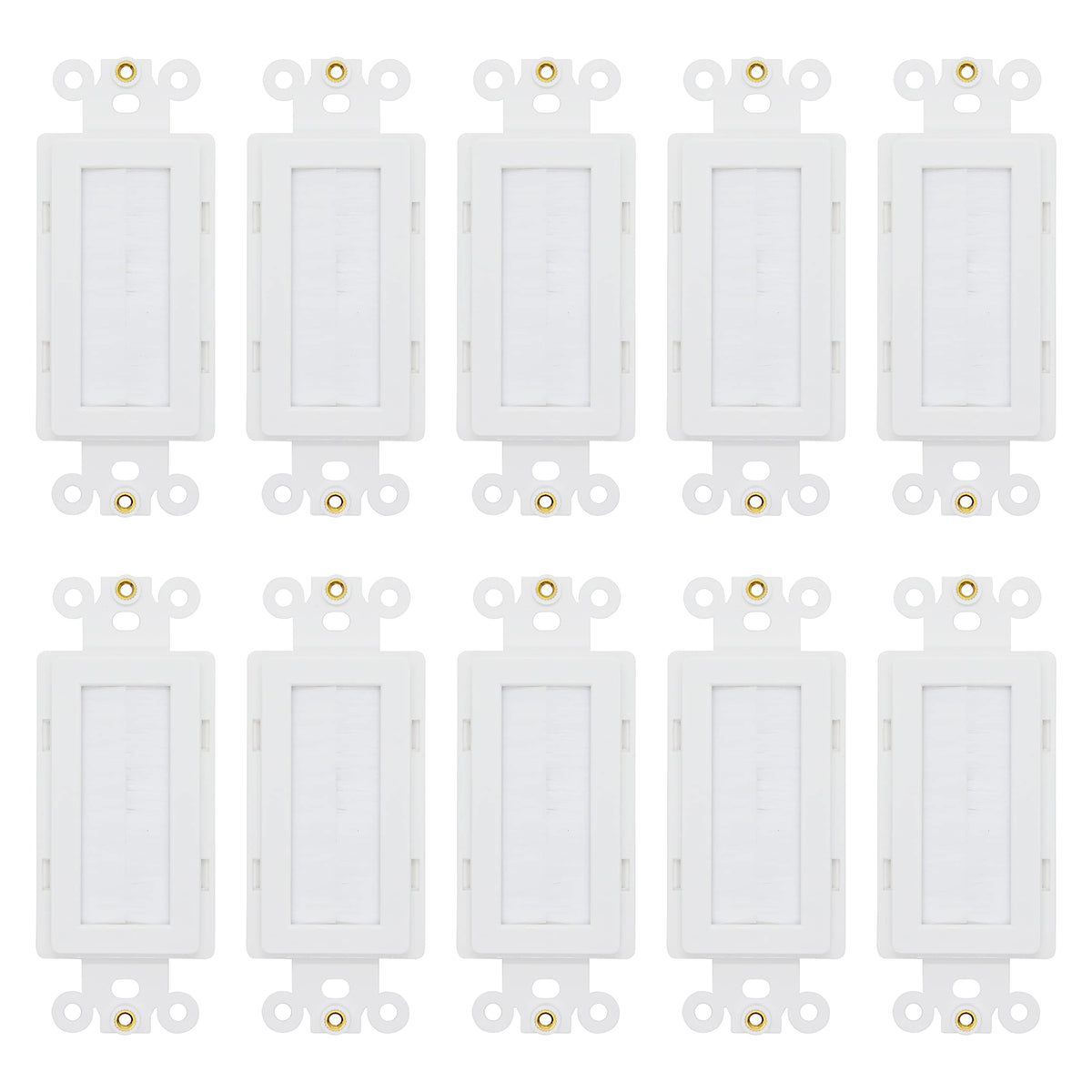 Generic Decorator Brush Passthrough Wall Plate for clean cable routing.