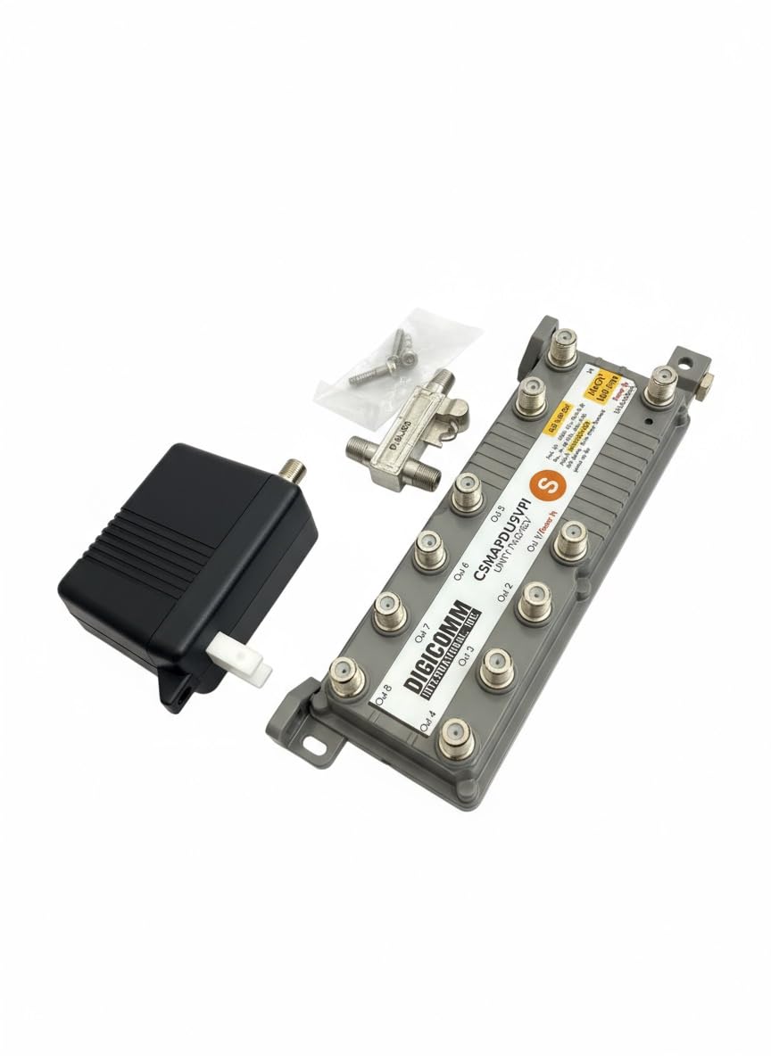 Generic Digicomm HomeConnect 9-Port front panel demonstrates MoCA readiness for home networking