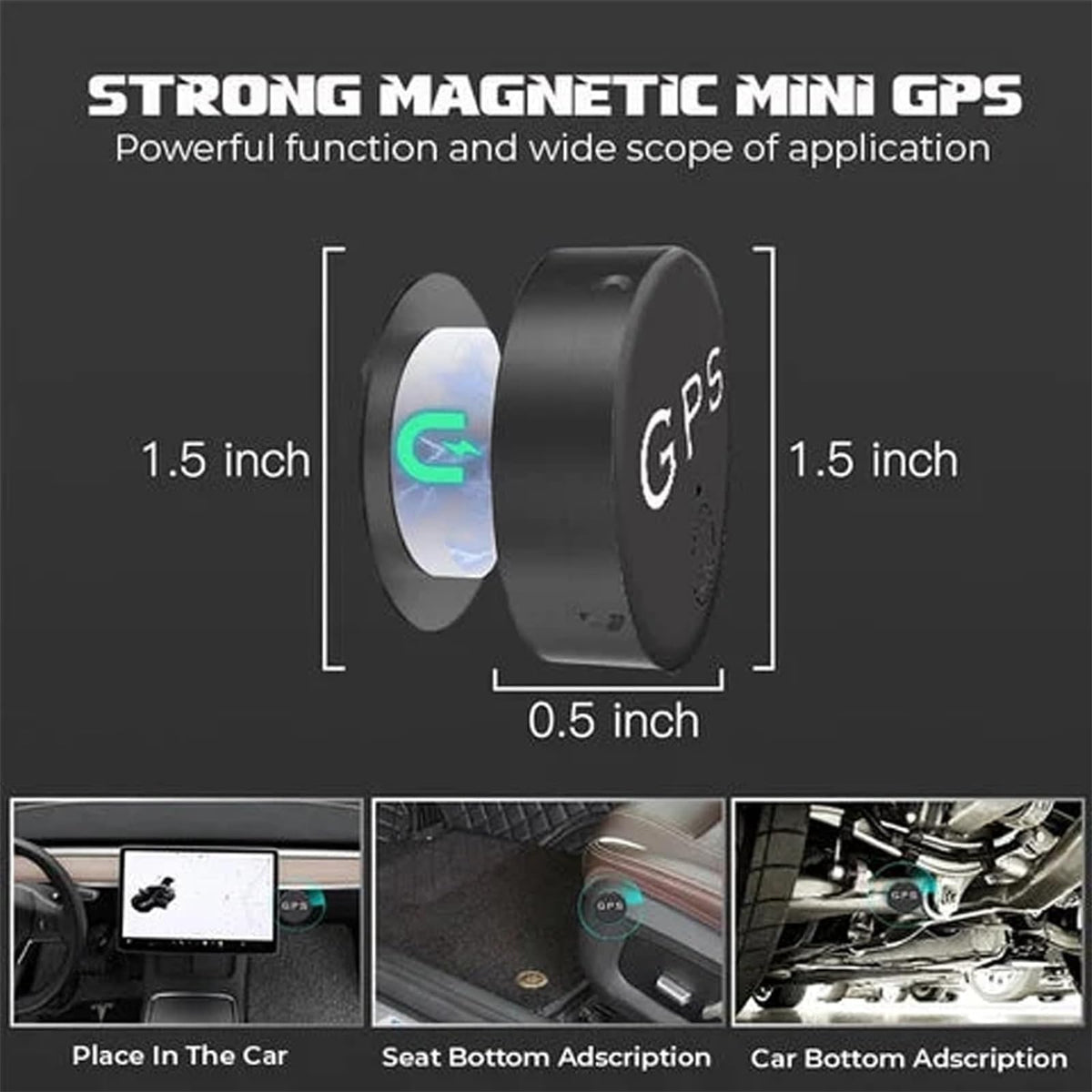 Generic EasyFind mini GPS tracker black color blends with everyday items