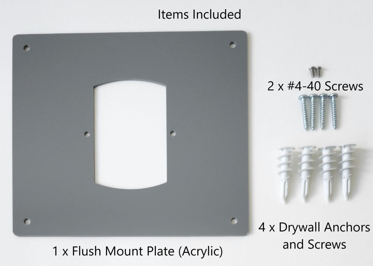 Generic flush mount plate with brown protective film to prevent scratches.