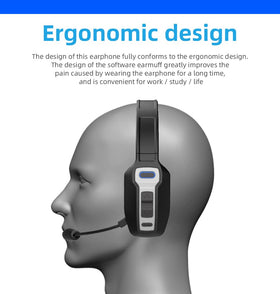 Generic headset folded for storage showing easy transport benefit