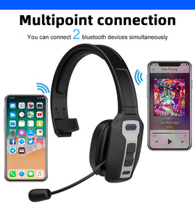 Generic headset next to ruler showing compact size and portability