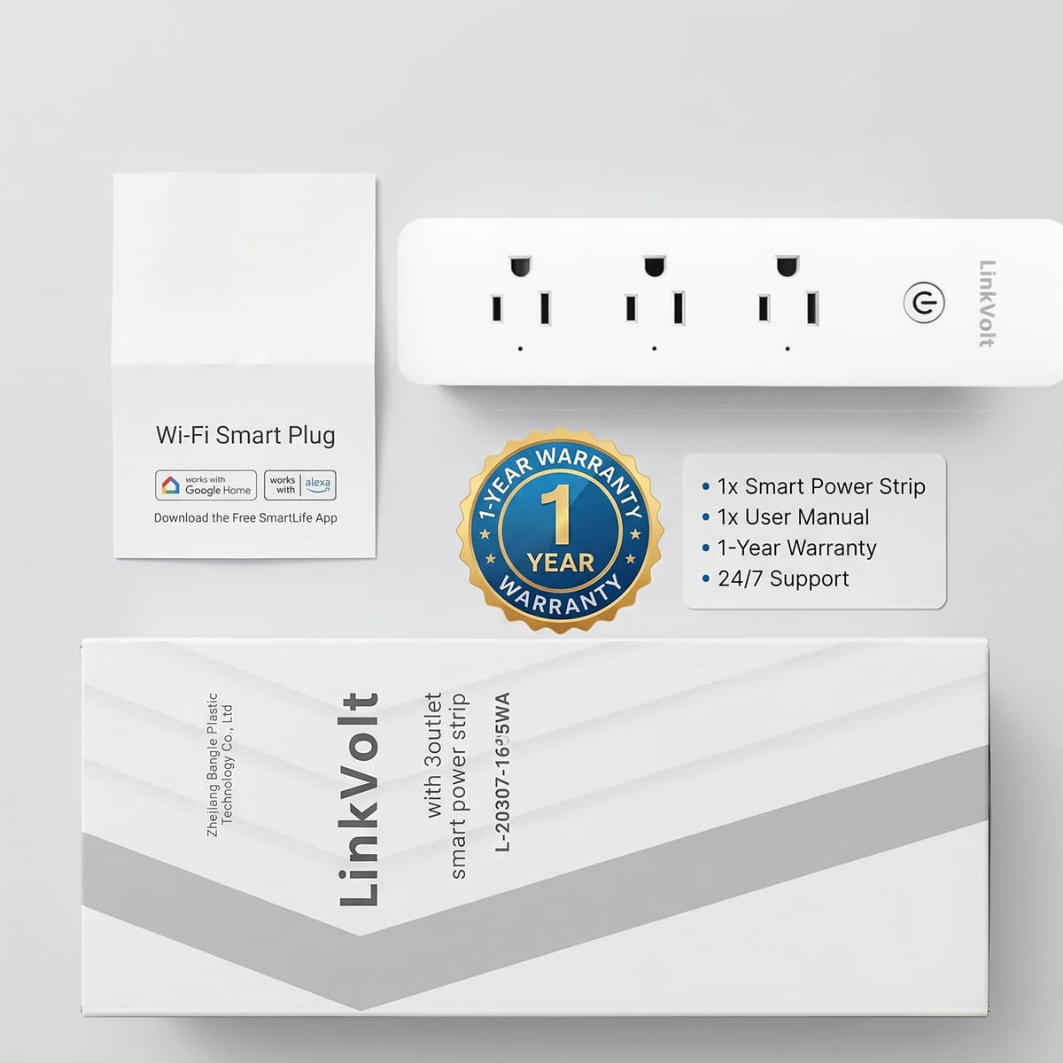 LINKVOLT compact design fits neatly on desk or nightstand.