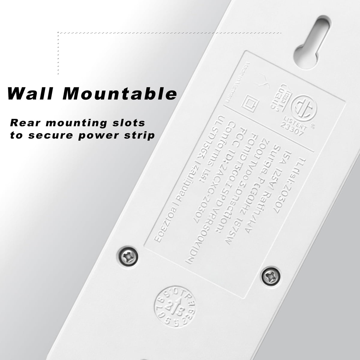 LINKVOLT power strip angled view suitable for office or kitchen.