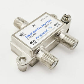 Generic MoCA 2.5 2-Way splitter internal view showing compact design.