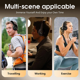 Generic MZYMI wireless over-ear headphones Bluetooth 5.3 for seamless pairing.
