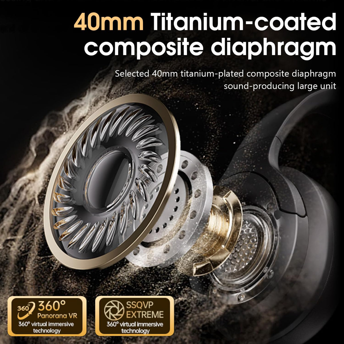 Generic MZYMI wireless over-ear headphones with active noise cancelling.